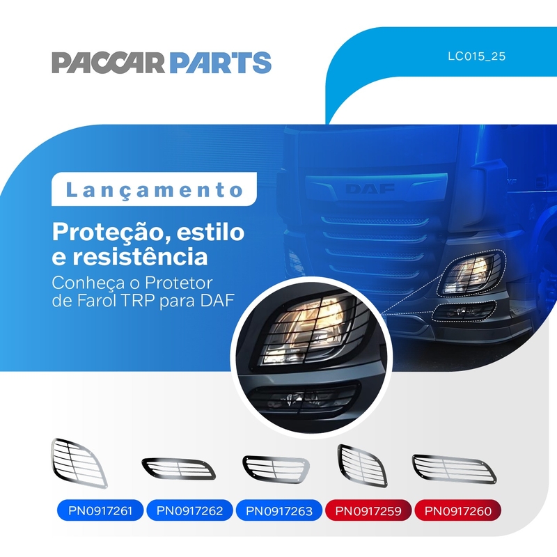 Proteção, estilo  e resistência  Conheça o Protetor  de Farol TRP para DAF